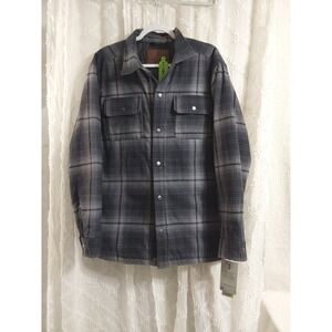 Free Country Mens Quilted Flannel Jacket Large NWT
